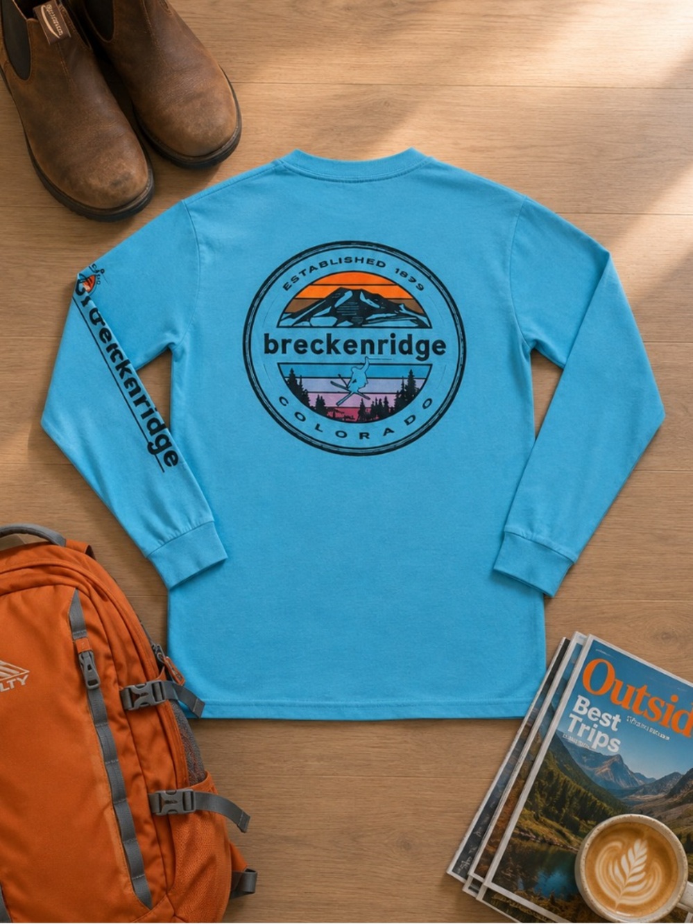 Vintage 80s Breckenridge Colorado Ski T Shirt Mens S Long Sleeve Retro Souvenir
